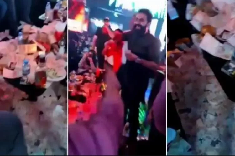 Araplara özel gece kulübünde skandal görüntü! Türk Lirası'yla böyle dalga geçtiler...