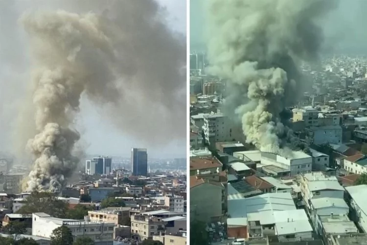 Bursa'da büyük yangın! Dumanlar şehrin birçok noktasından görüldü...