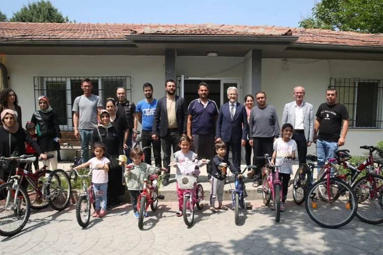 Bursa'da onarılan bisikletler depremzede çocukları sevindirdi!
