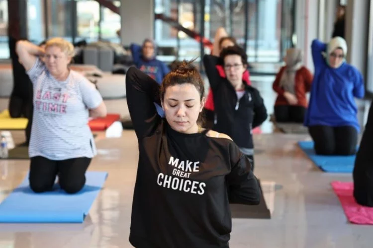 Nilüfer'de Pancar Deposu’nda yoga buluşmaları başladı
