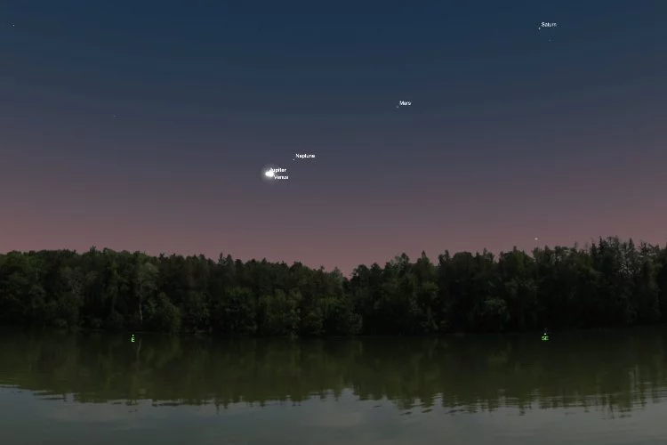 Venüs ve Jüpiter yakınlaşması, bugün ve yarın sabaha kadar gözlemlenecek